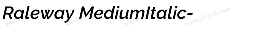 Raleway MediumItalic字体转换